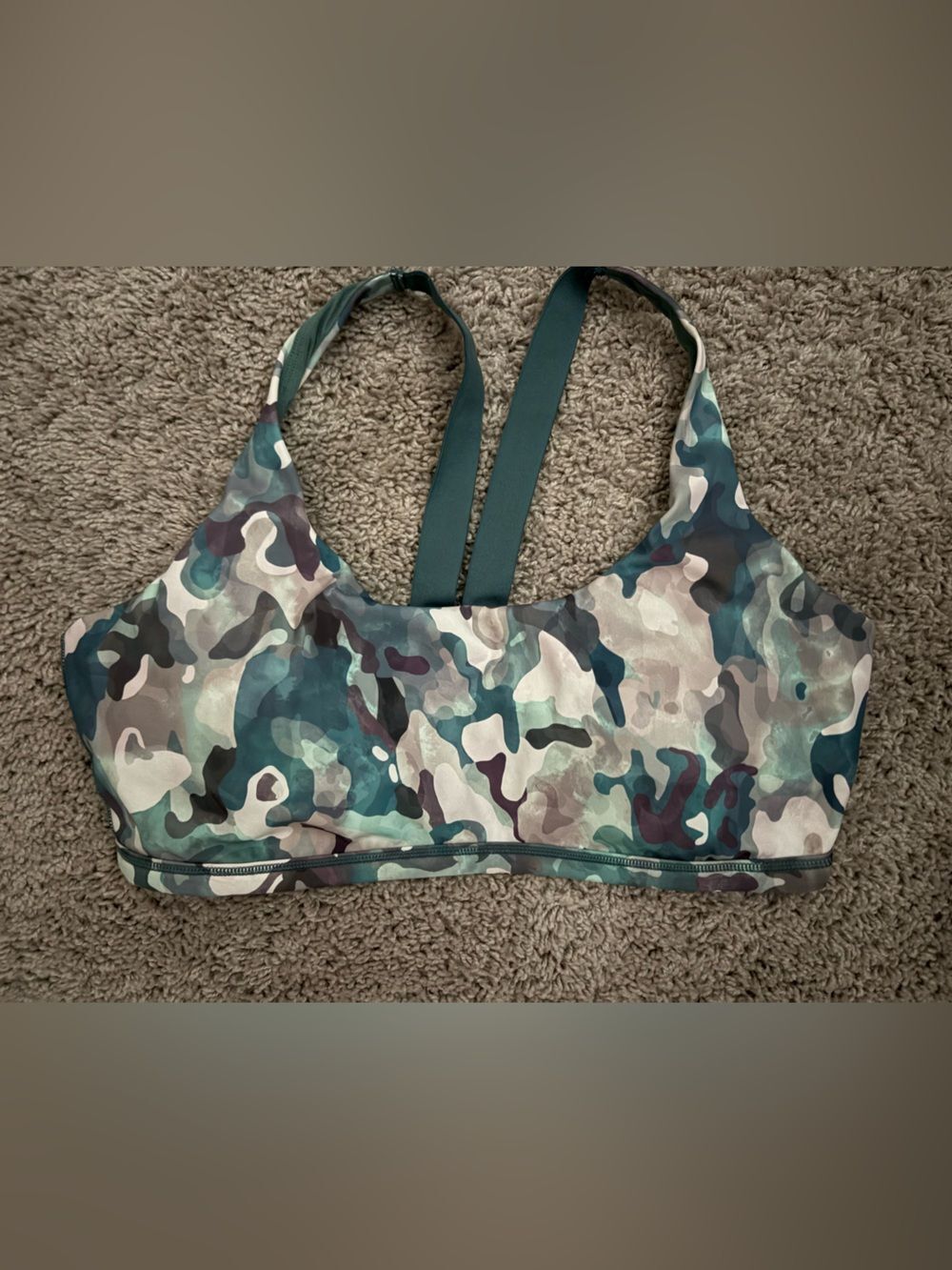 Spanx Camo Print Women's Sports Bra - Green Camo